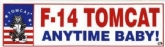 F-14 ANYTIME BABY BUMPER STICKER