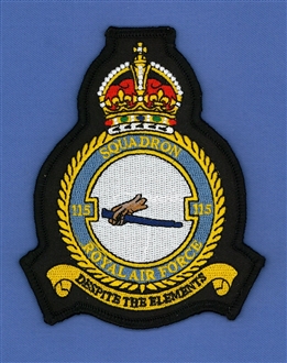 115 SQN CREST BADGE - TUDOR CROWN