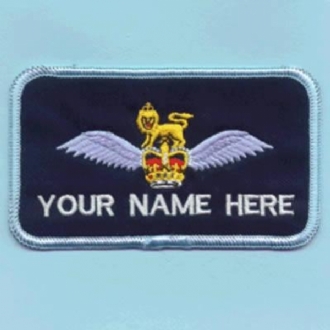 ARMY AIR CORPS / AAC PILOT NAME BADGE  -  ST EDWARDS CROWN