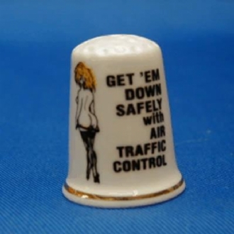 GET 'EM DOWN SAFELY WITH AIR TRAFFIC CONTROL THIMBLE